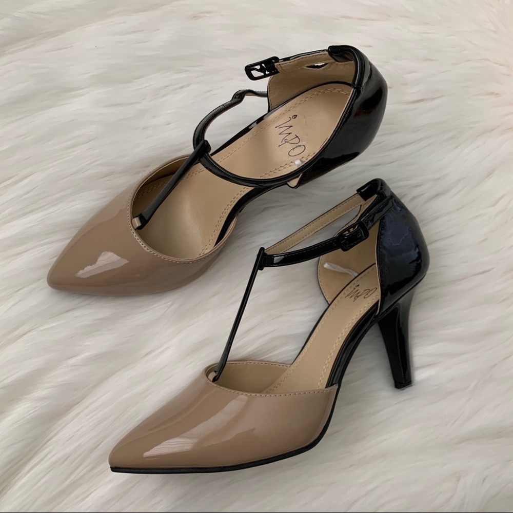 Nude & Black Impo Heels